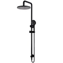 Round 200mm Twin Shower With 3 function Hand Shower & Square Gooseneck